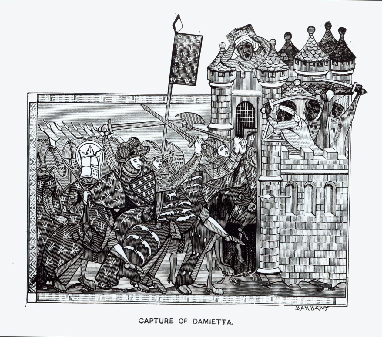 The Capture of Damietta in 1249 by French School