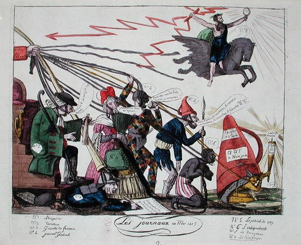The Newspapers of May 1815 by French School