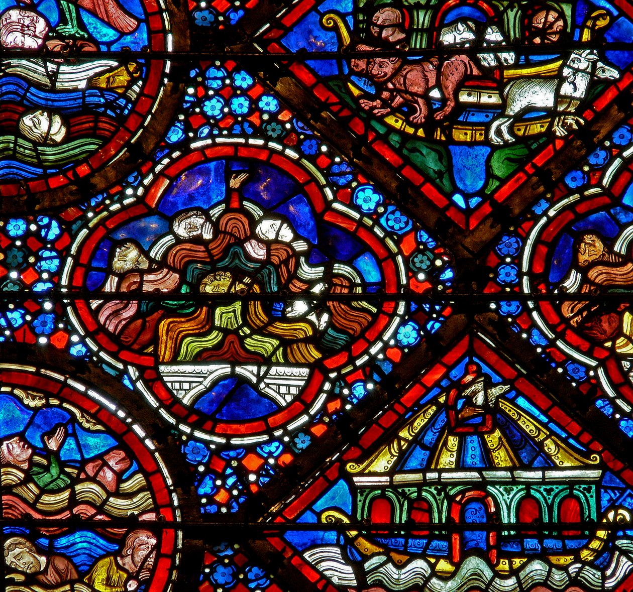 The Noah Window: The Flood by French School