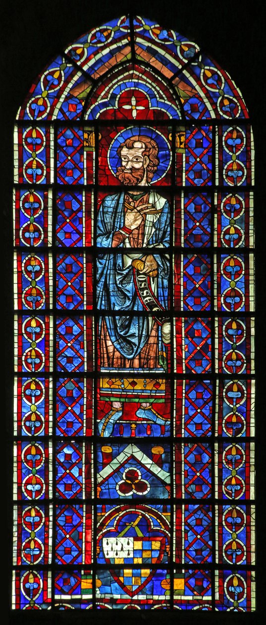 The Prophet Hosea; Arms of Mauclerc by French School