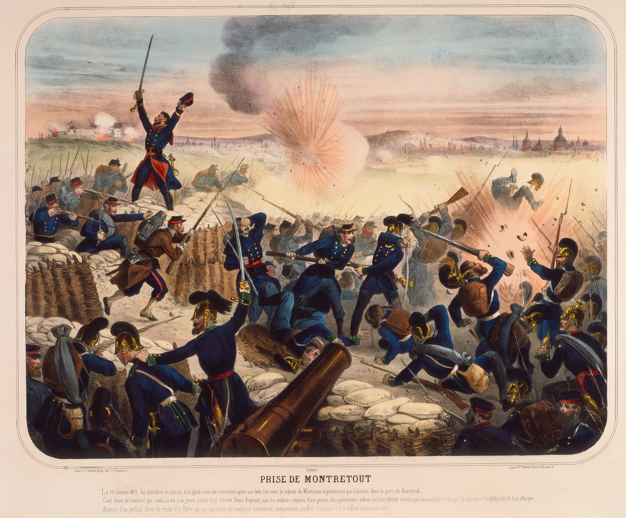 The Siege of Montretout, 19th January 1871 by French School