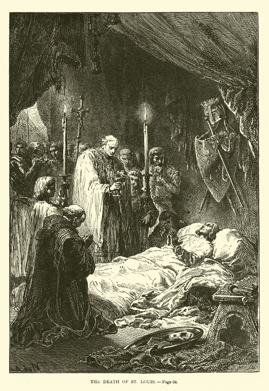 The Death of St Louis by French School