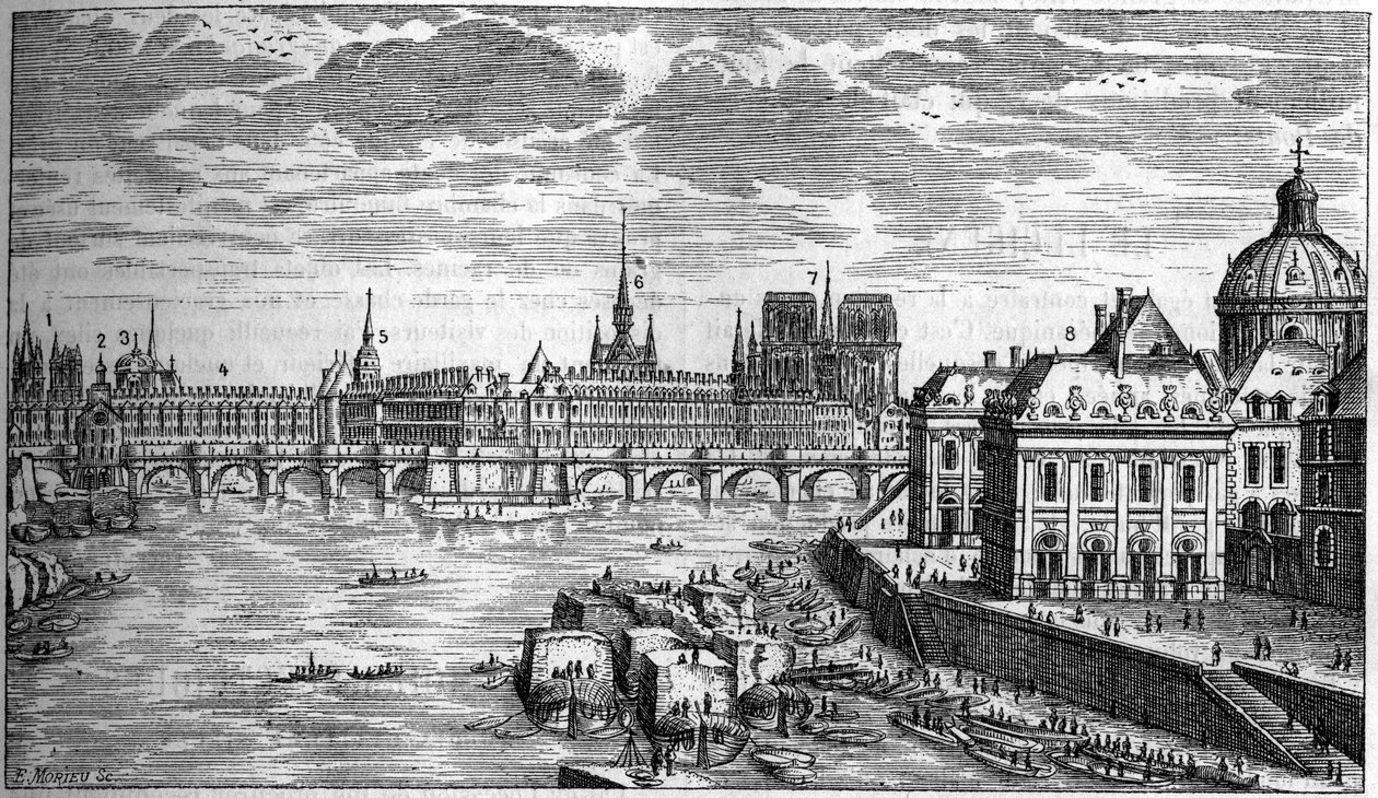 The new bridge in Paris by French School