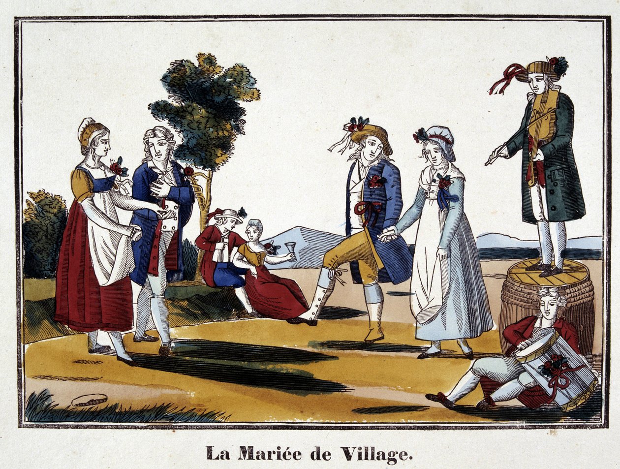 The village bride - imagery of Epinal by French School