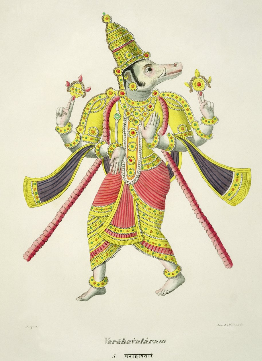 Varaha, Engraved by de Marlet by French School