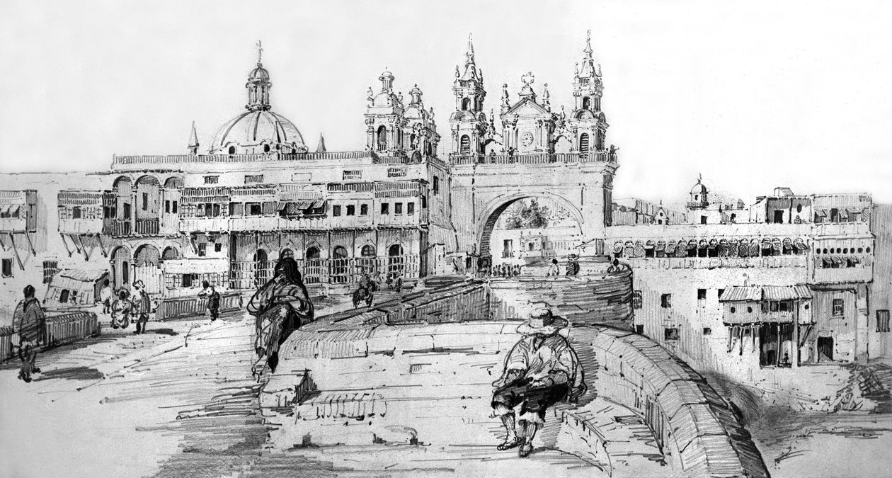 View of Lima, Peru by French School
