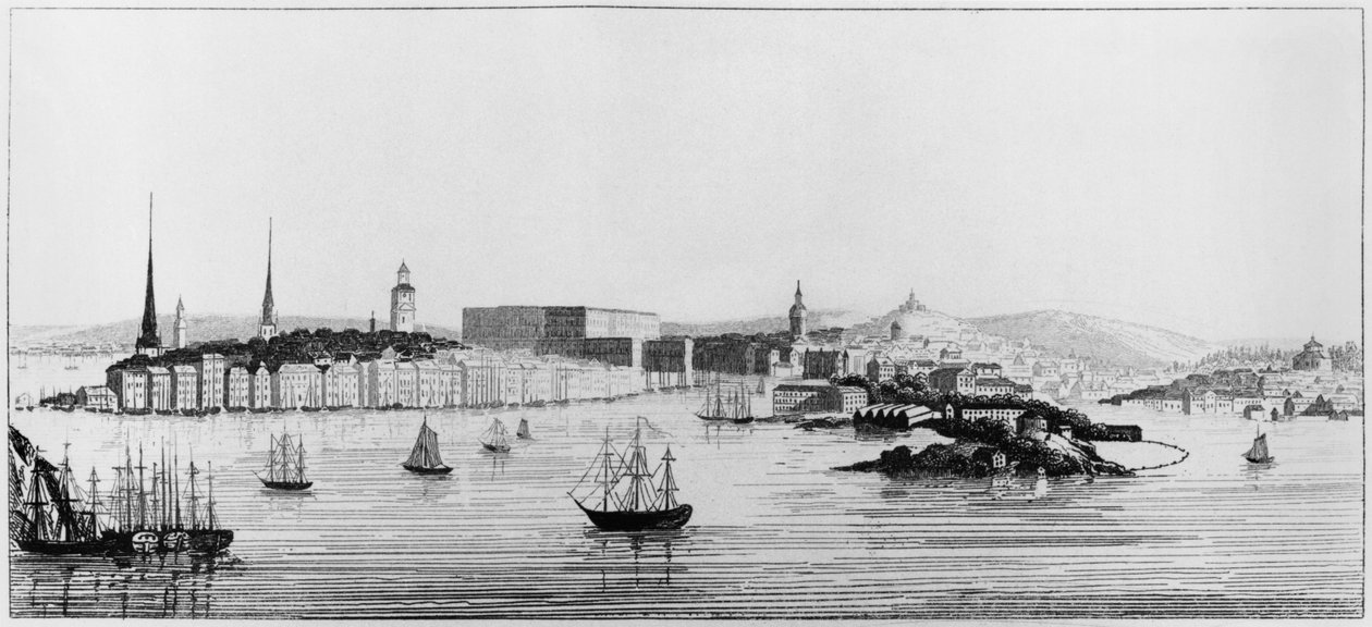 View of Stockholm, 1841 by French School