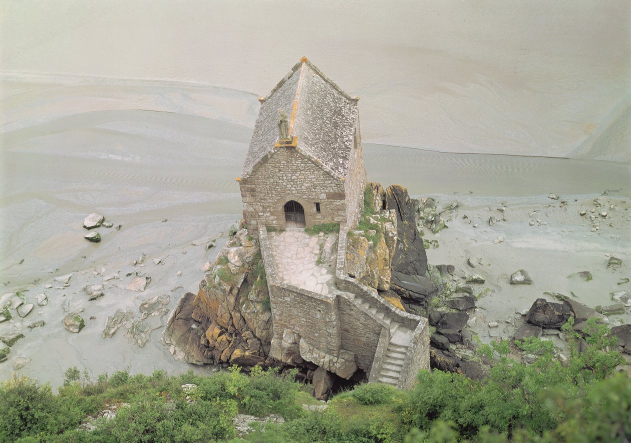 View of the Chapelle Saint-Aubert by French School