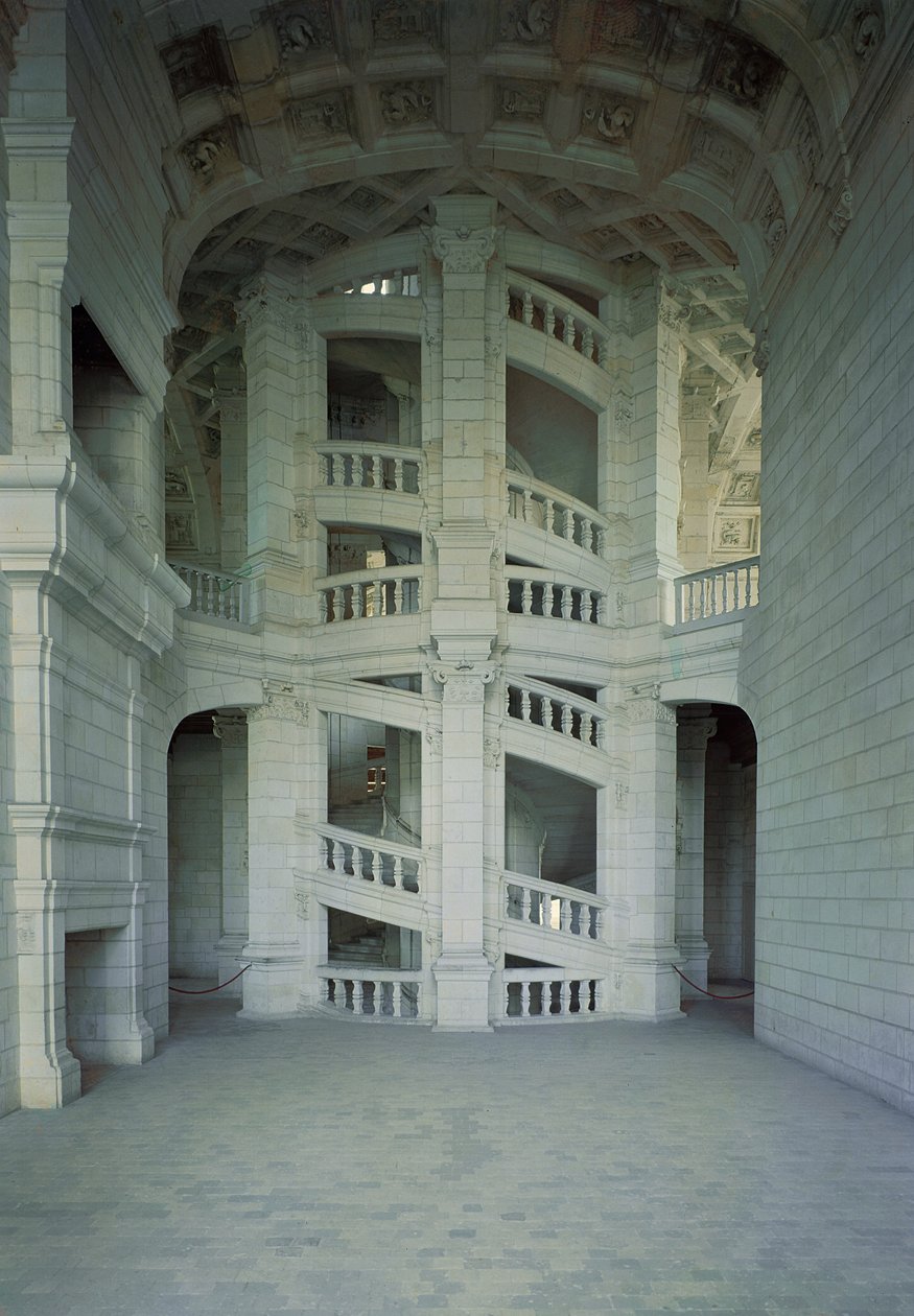 View of the Main Staircase, 1519-46 by French School