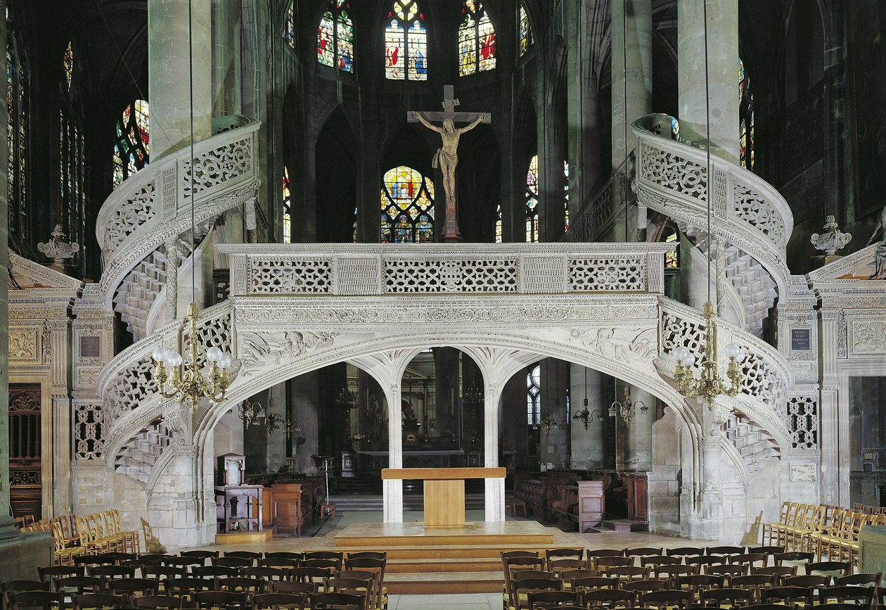 View of the rood-screen, built in 1525-35 by French School