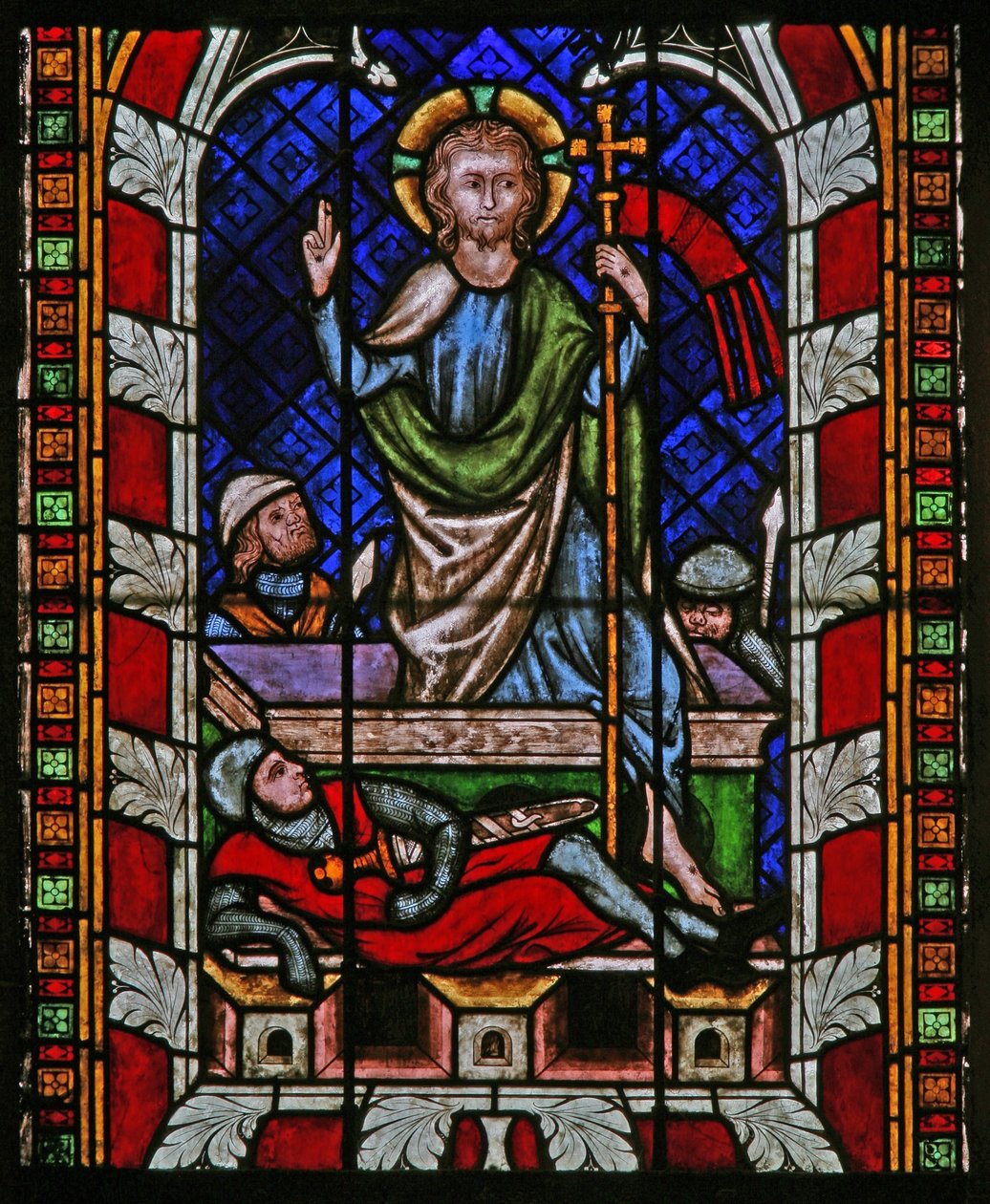 Window N-chapA depicting the Resurrection by French School