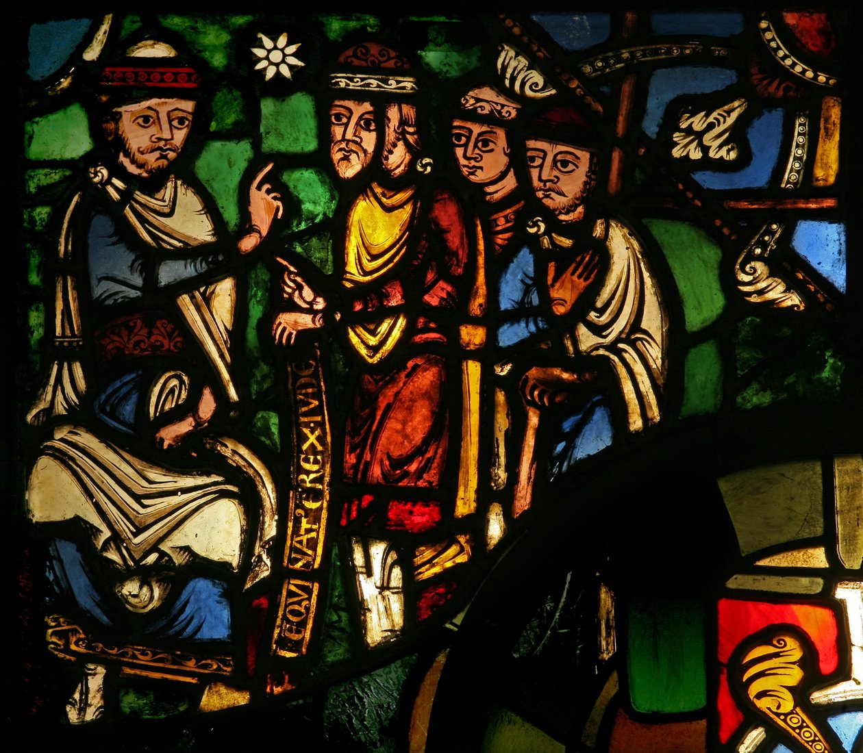 Window Treasury-A depicting the Magi with Herod by French School