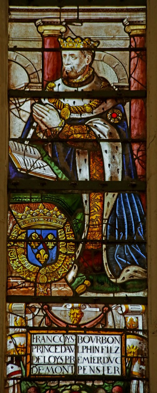 Window depicting Francois de Bourbon by French School