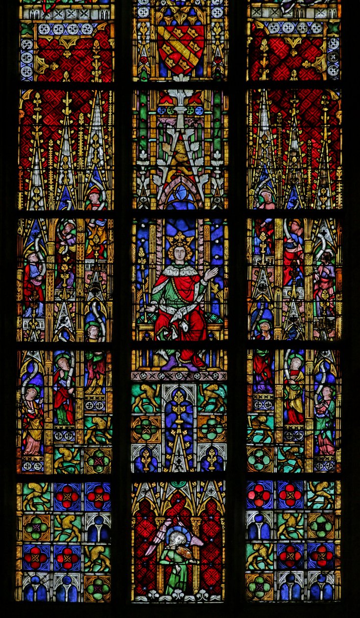 Window depicting King Solomon enthroned by French School