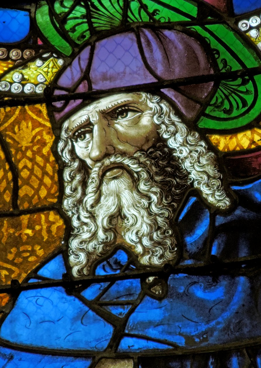 Window depicting Saint Anthony the Hermit by French School