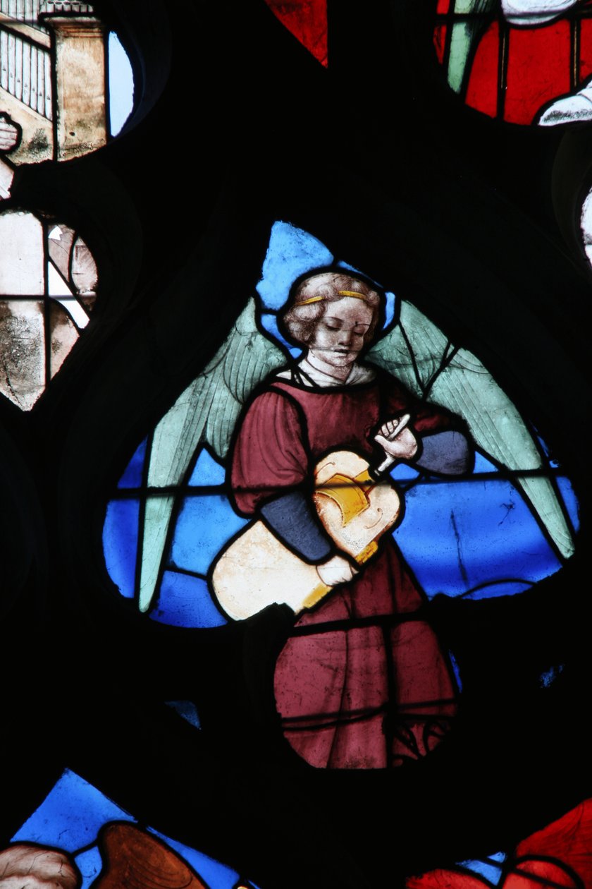 Window depicting the Musical Angel by French School