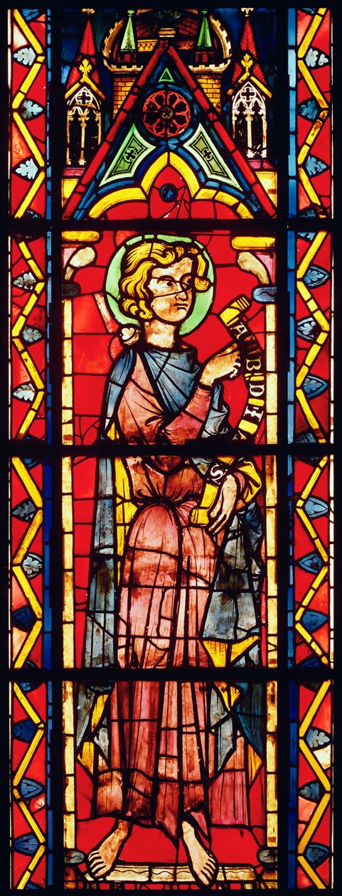 Window depicting the prophet Obadiah by French School