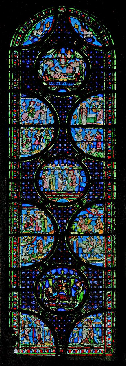 Window w0 depicting the Childhood of Christ by French School