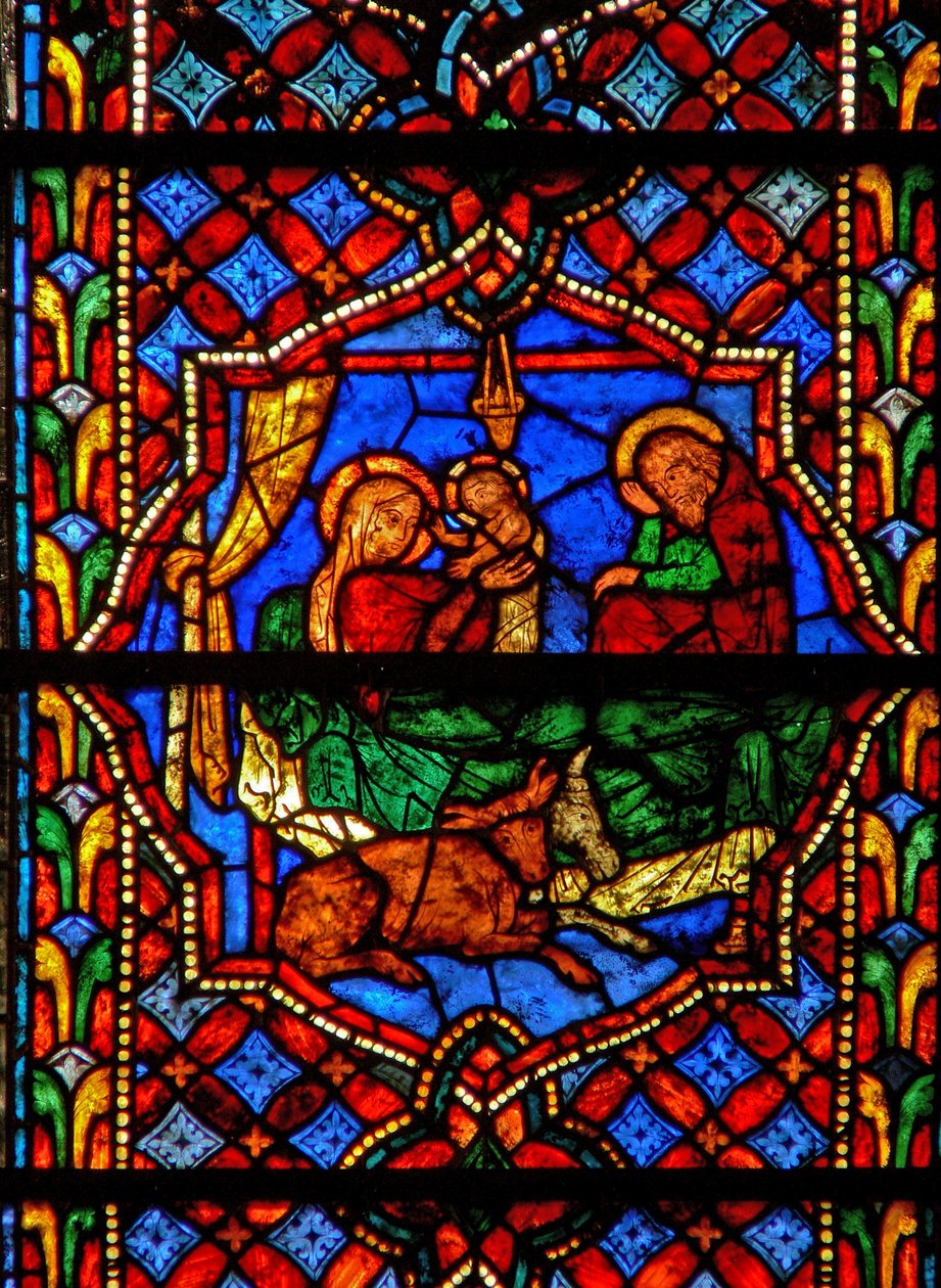 Window 0 depicting the Nativity by French School