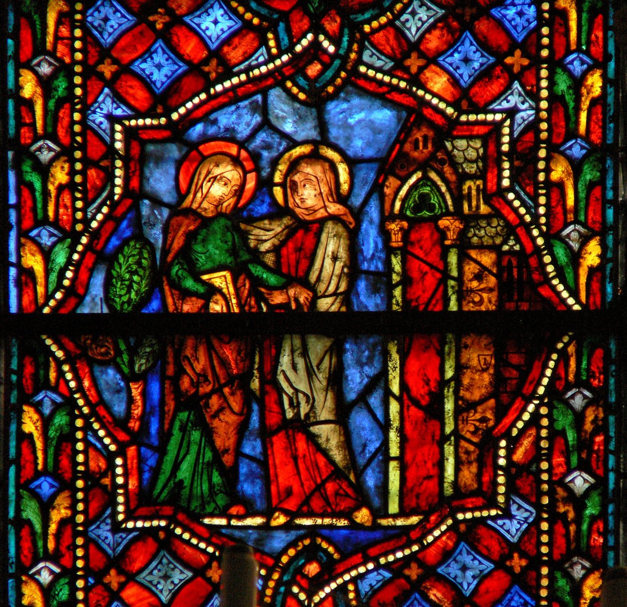 Window 0 depicting the Visitation by French School