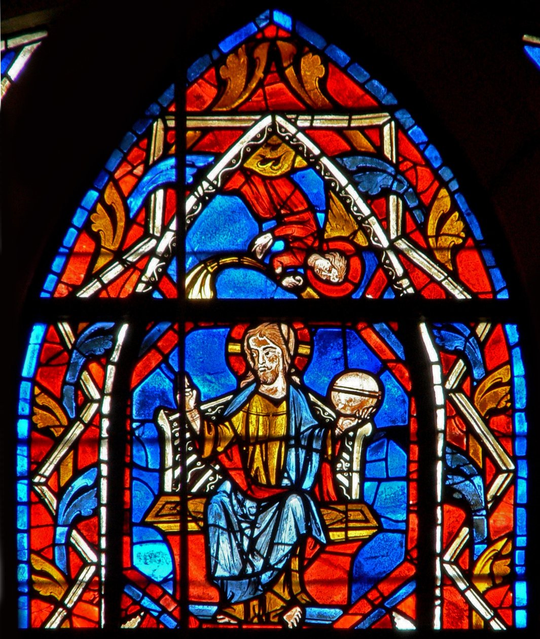 Window depicting Christ in Glory by French School