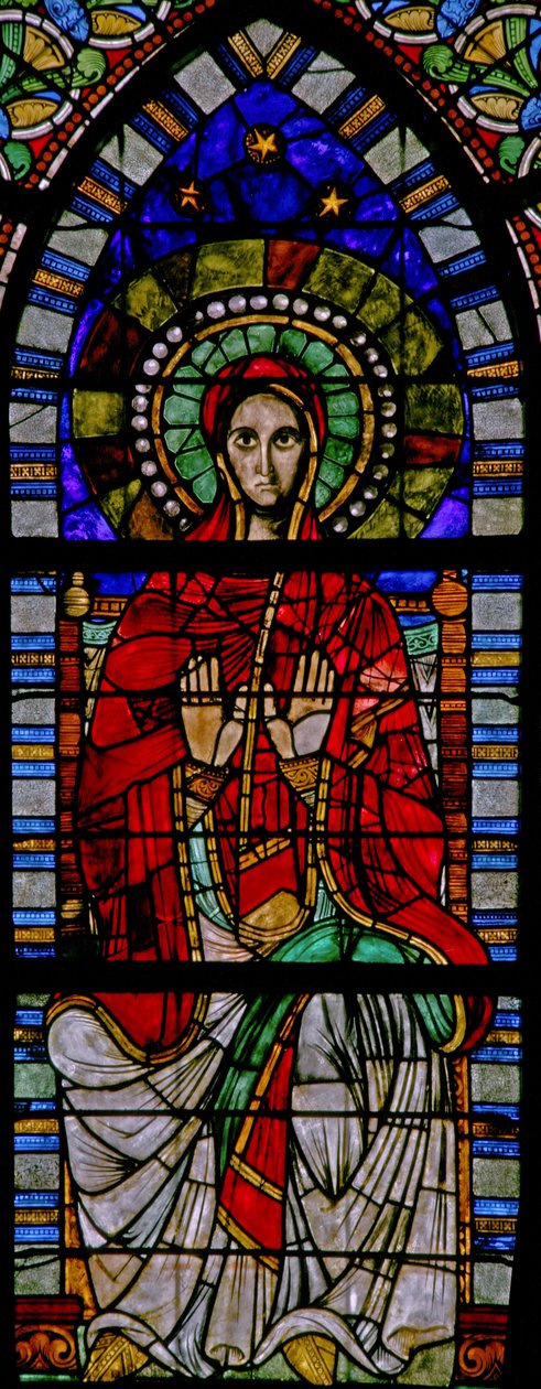 Window w109 depicting the Virgin Mary by French School