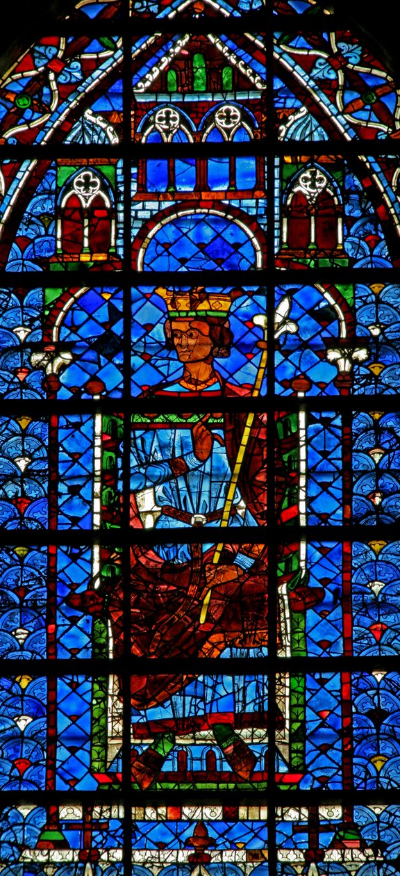 Window w122 depicting a king by French School