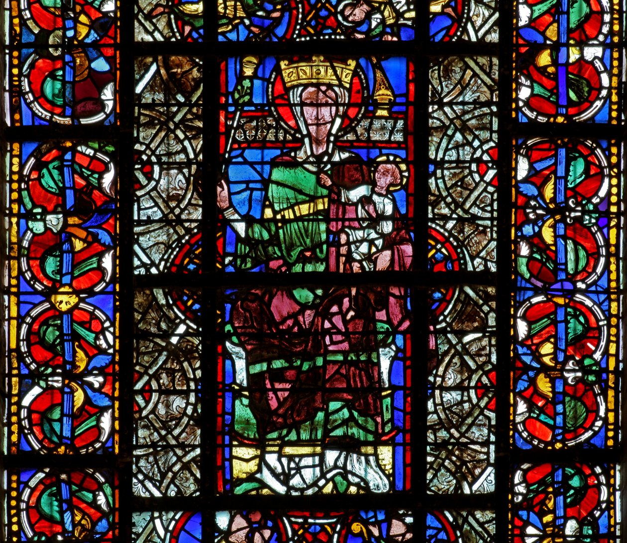 Window w129 depicting the Virgin and Child by French School