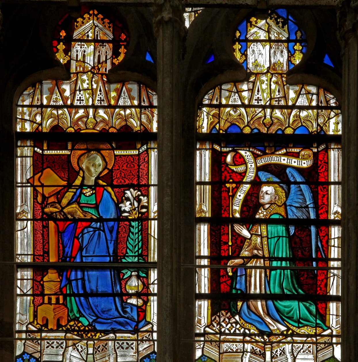 Window depicting the Annunciation by French School