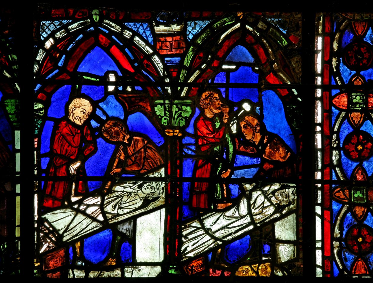 Window W15 Depicting Donors - Masons by French School