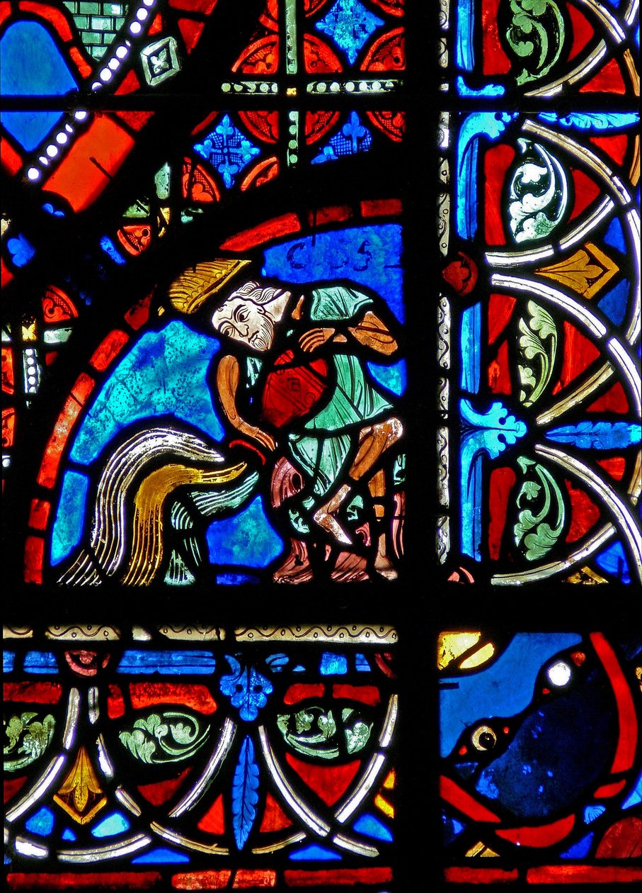 Window w15 depicting donors - watercarriers by French School
