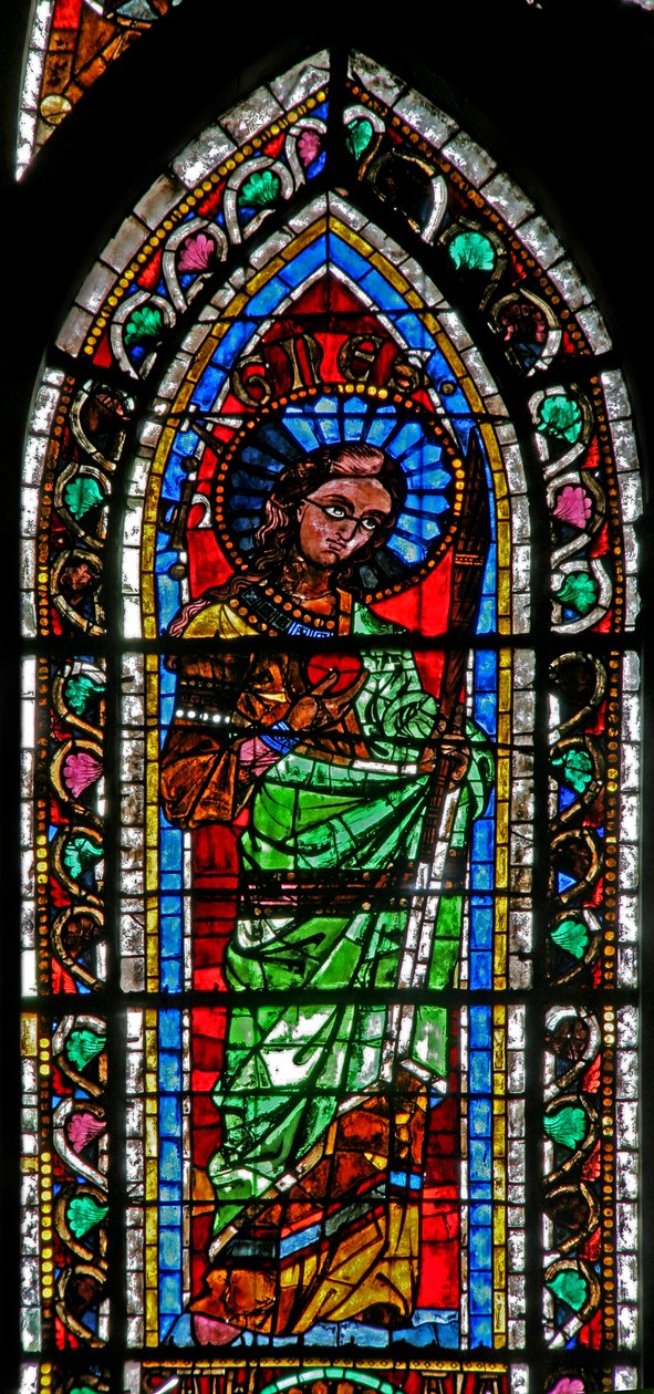 Window w202 depicting St Agnes by French School