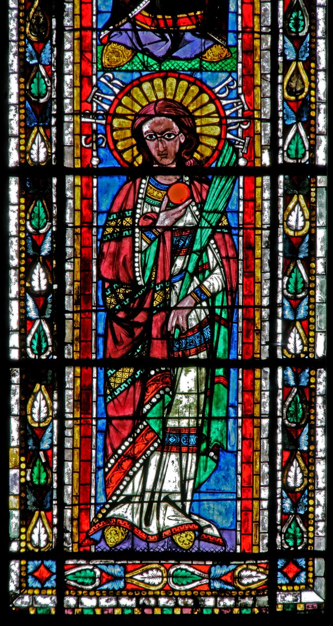 Window w202 depicting St Barbara by French School