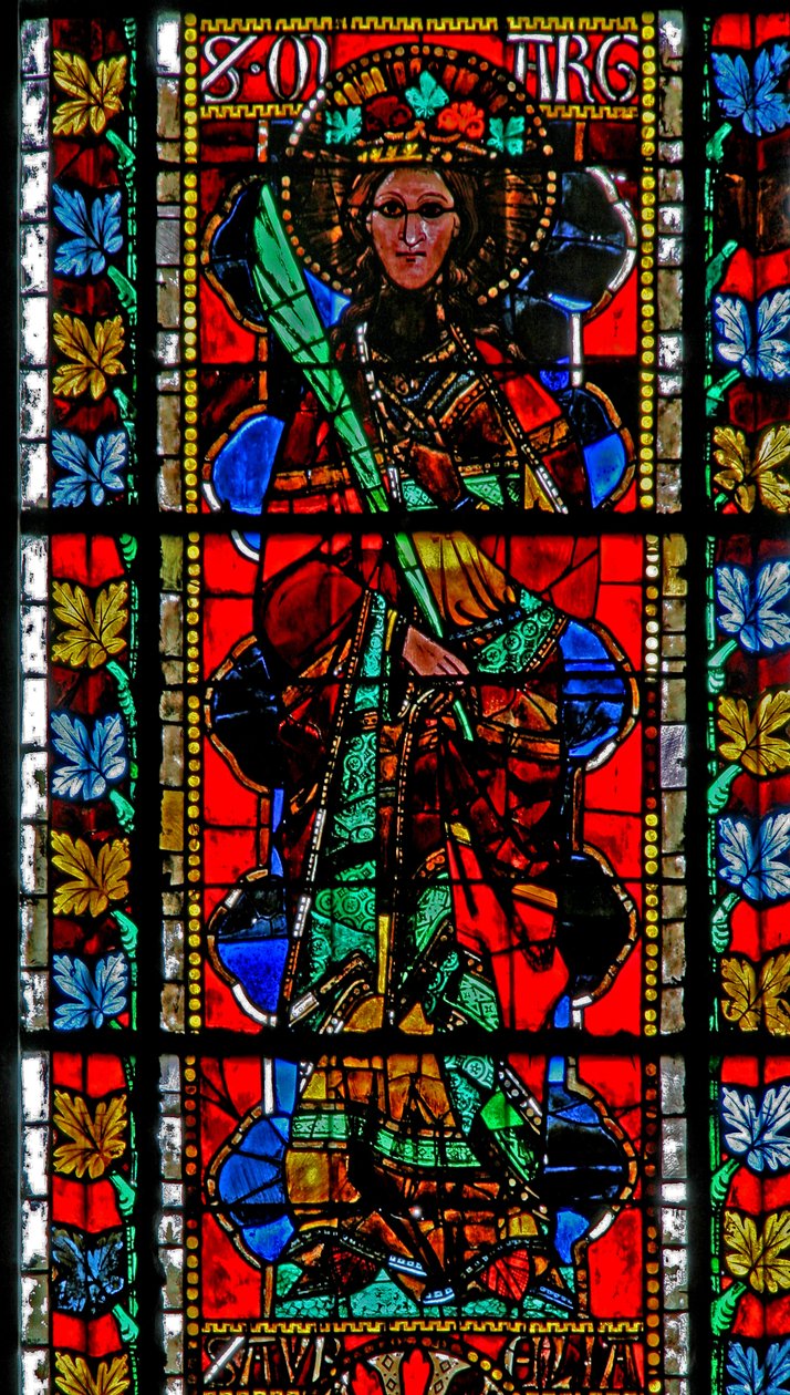 Window w202 depicting St Margaret by French School