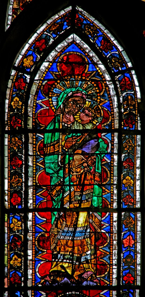 Window w202 depicting the Virgin and Child by French School