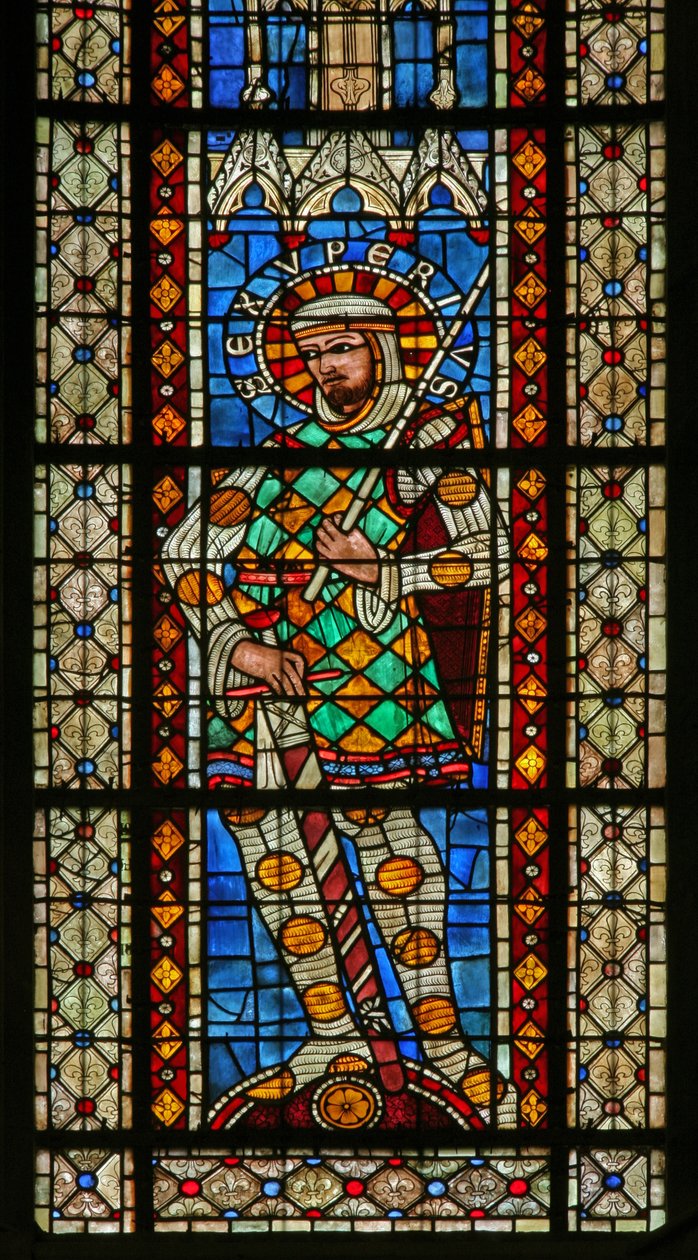 Window w203 depicting St Exupery by French School