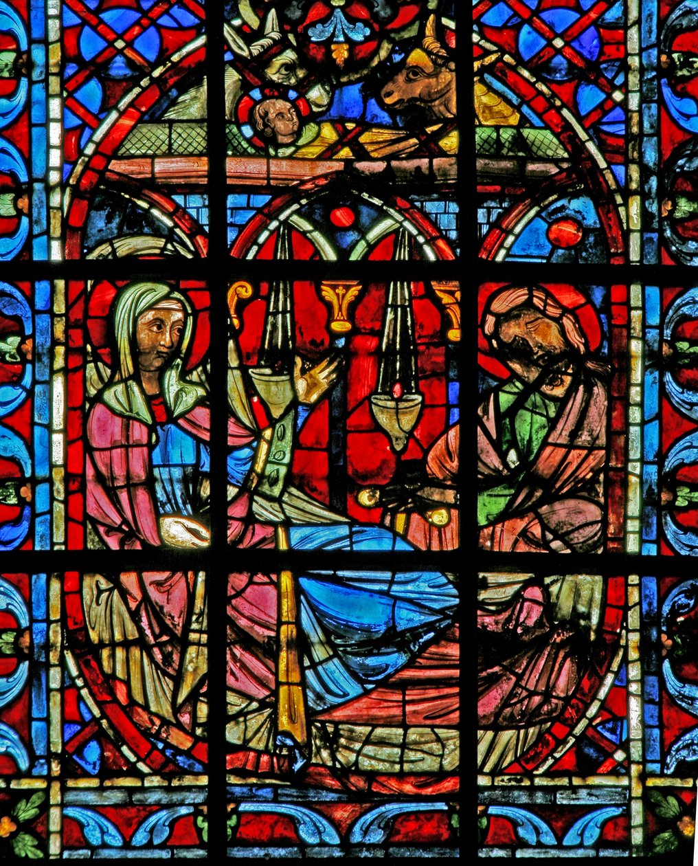 Window depicting the Nativity by French School