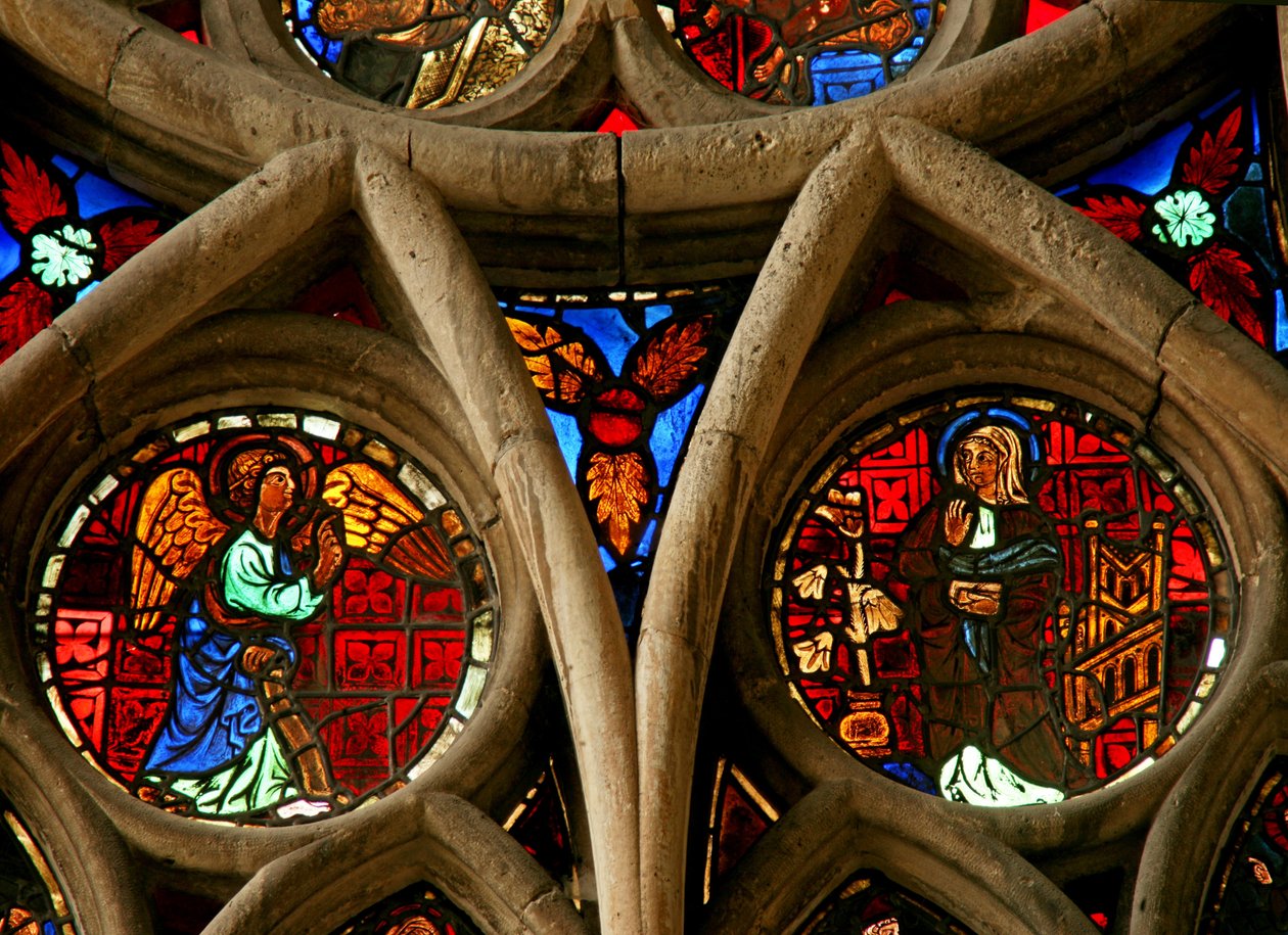 Window 211 depicting the Annunciation by French School