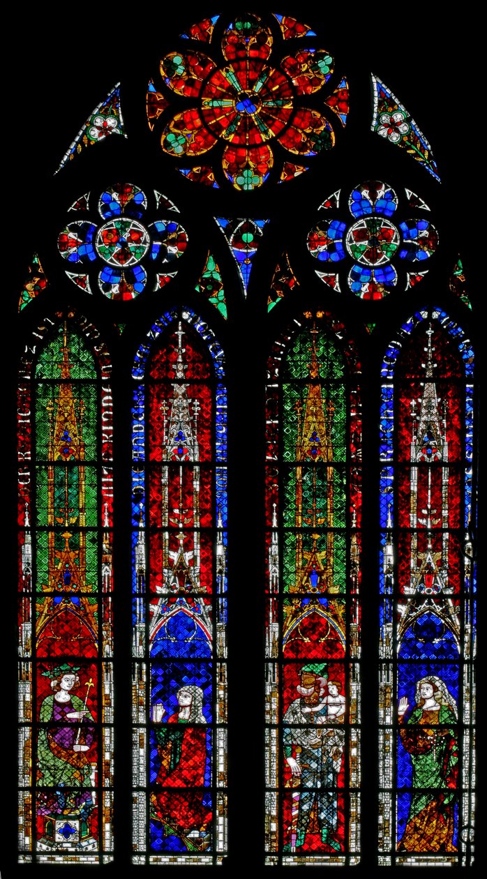 Window depicting the Judgement of Solomon by French School