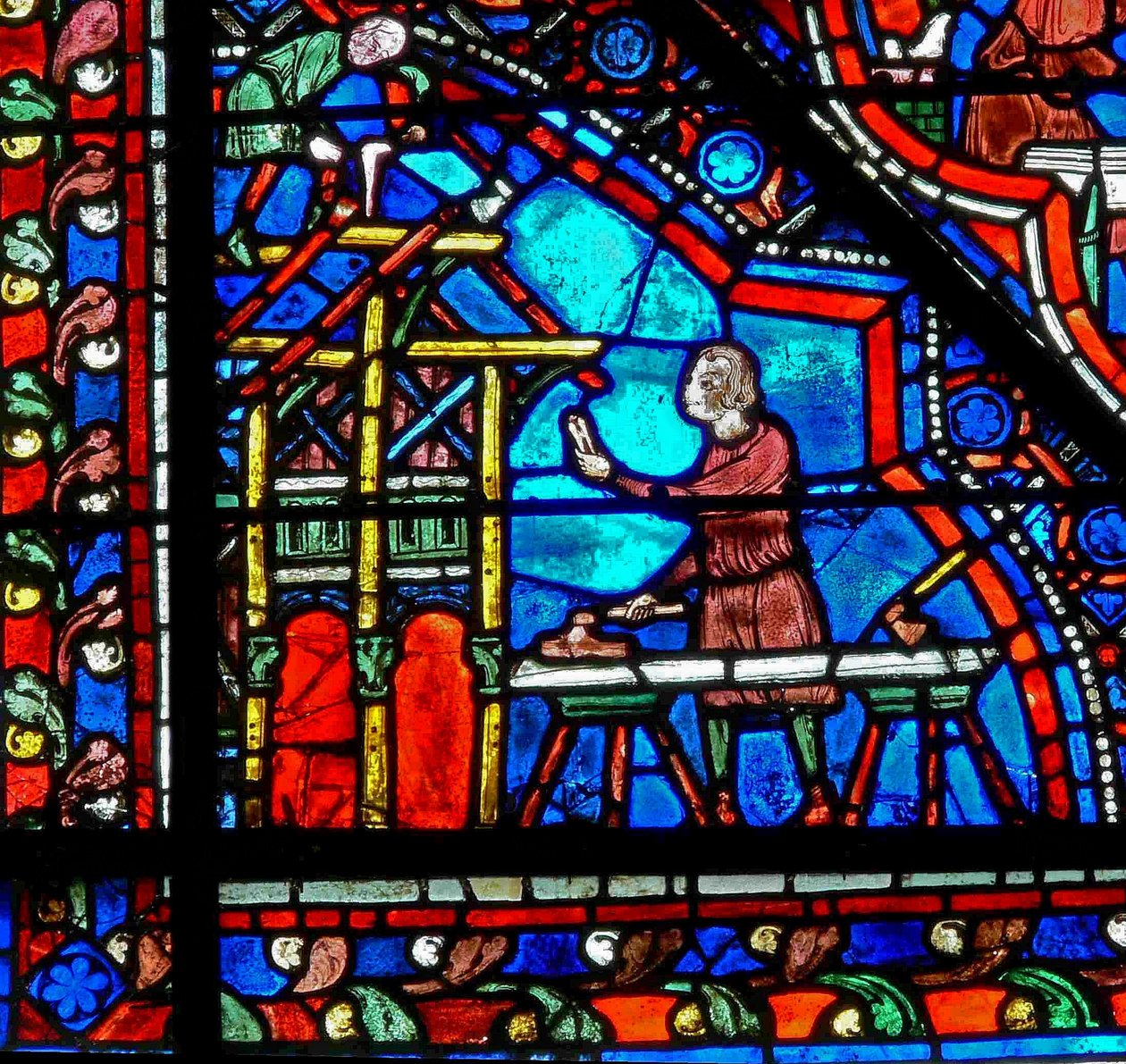 Window W21 Depicting Donors - Joiners by French School