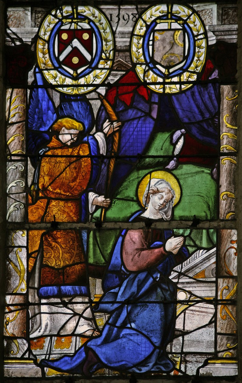 Window w3 depicting the Annunciation by French School
