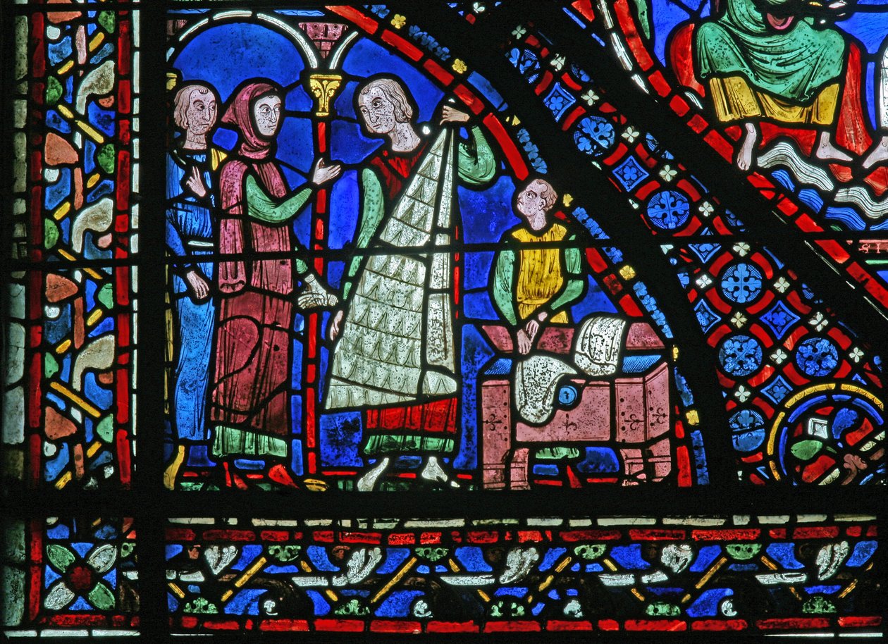Window W5 Depicting Donors - Furriers by French School
