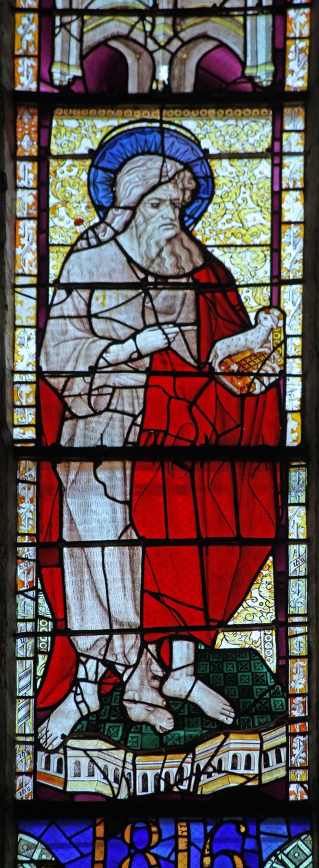 Window depicting St John the Baptist by French School