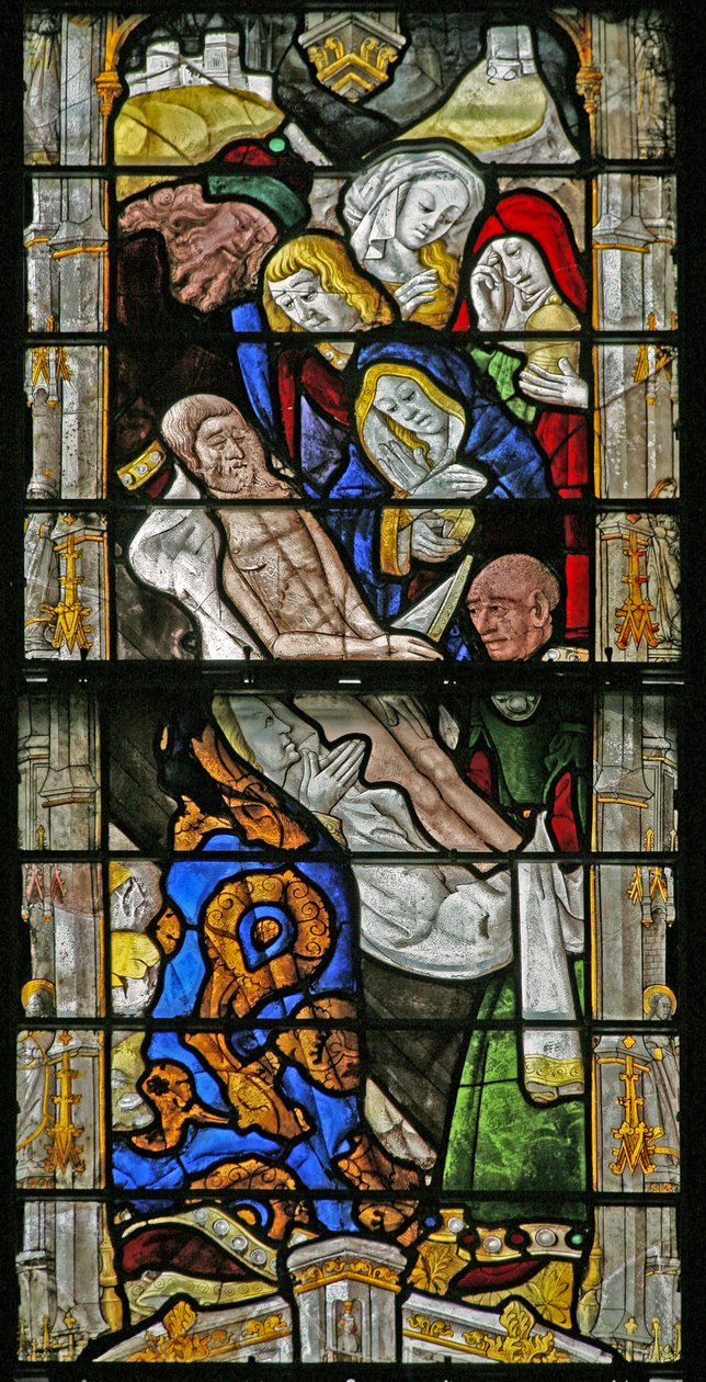Window w6 depicting the Entombment by French School