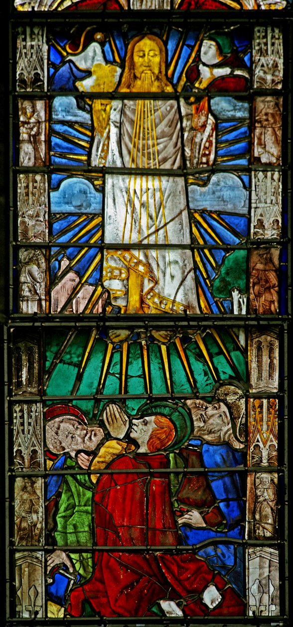 Window w7 depicting the Transfiguration by French School