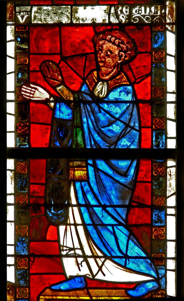 Window w8 depicting a donor by French School