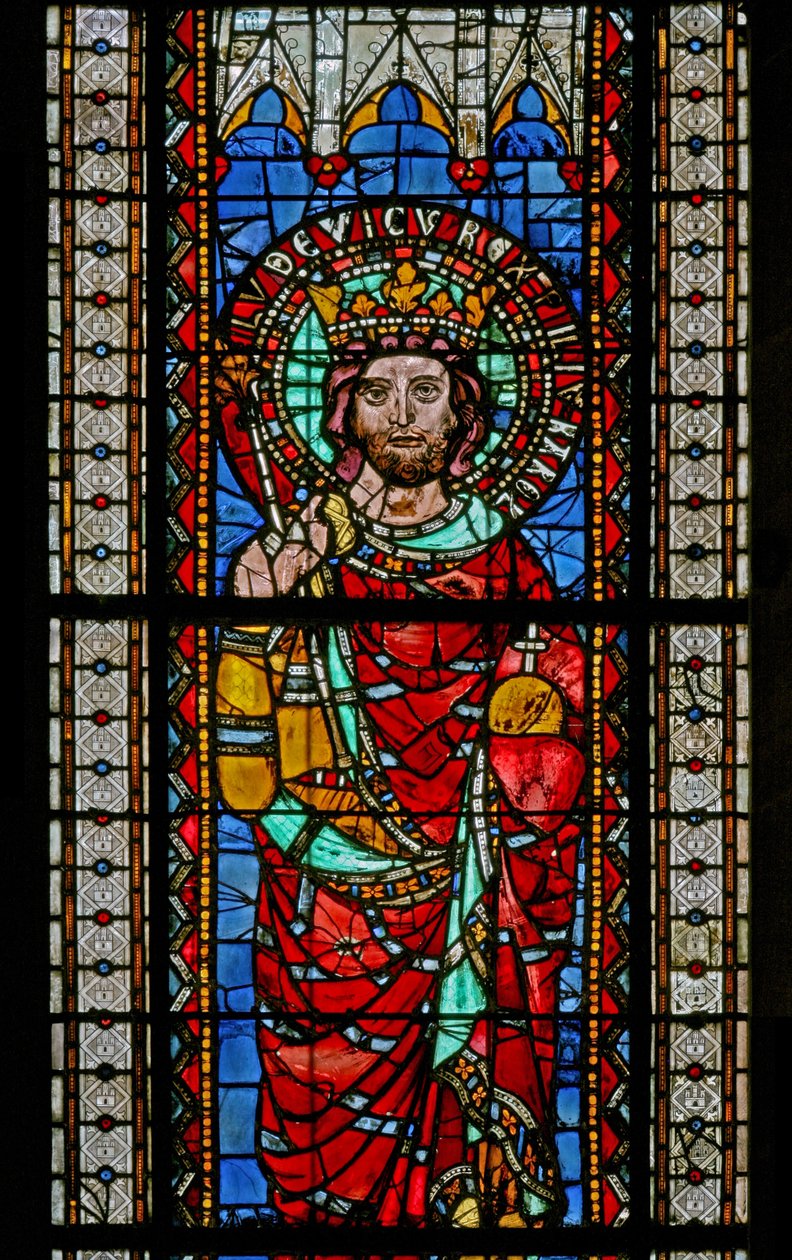 Window depicting Louis the Fair by French School