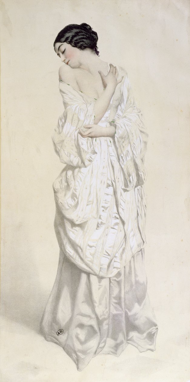 Woman in a dressing gown by French School