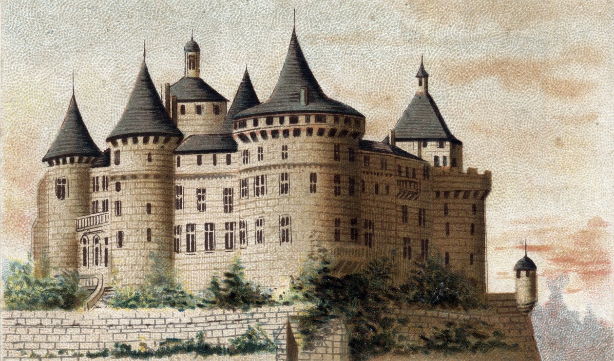 View of the Castle of Chastellux by French School