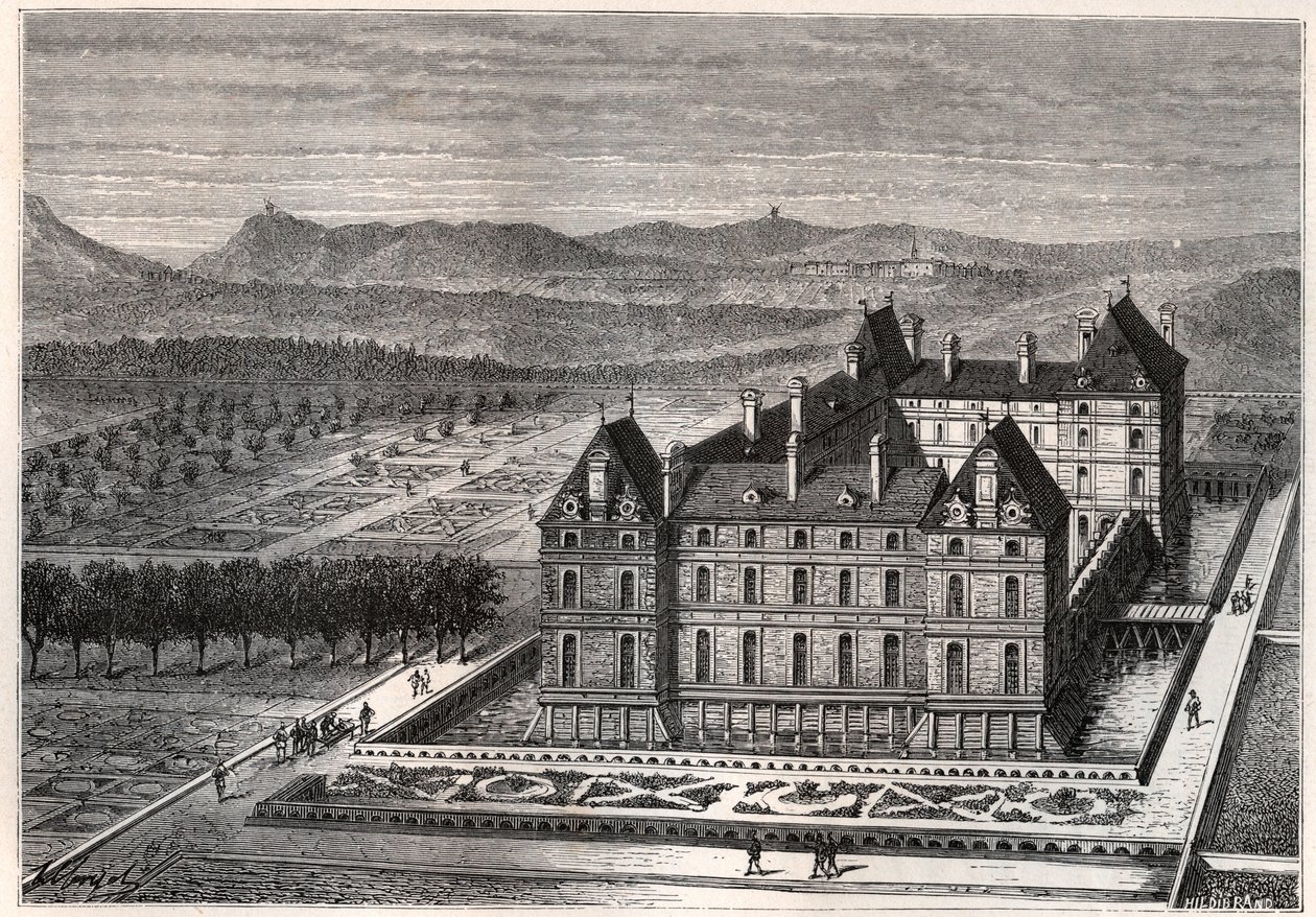 View of the Castle of Rosny by French School